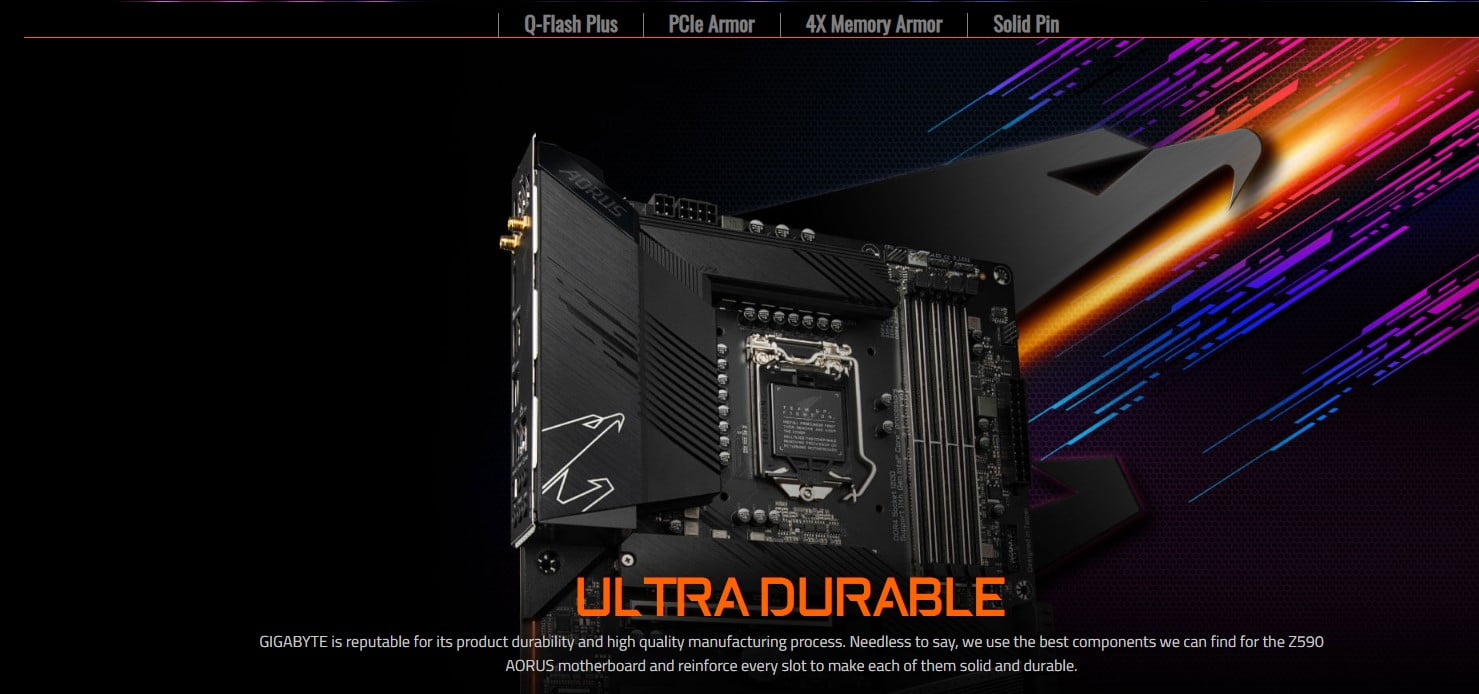 GIGABYTE Z590 AORUS ELITE AX Rev.1.0 マザーボード ATX [Intel Z590