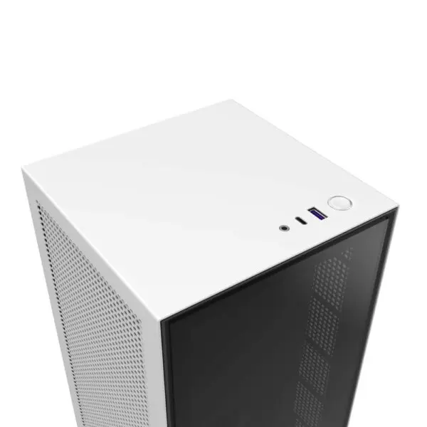 NZXT H1 Computer Case I Gaming Cabinet - White/Black - Image 5
