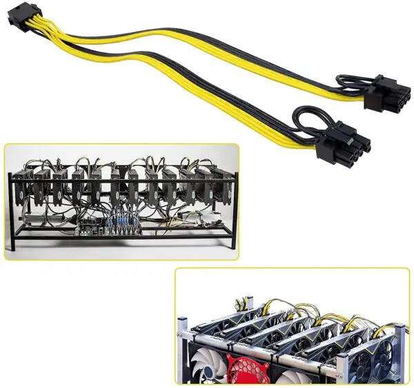 PCI- E 8 Pin Power supply 2 way Splitter Cable - Image 2