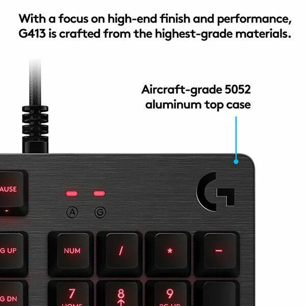 Logitech G413 BACKLIT MECHANICAL GAMING KEYBOARD - Image 5