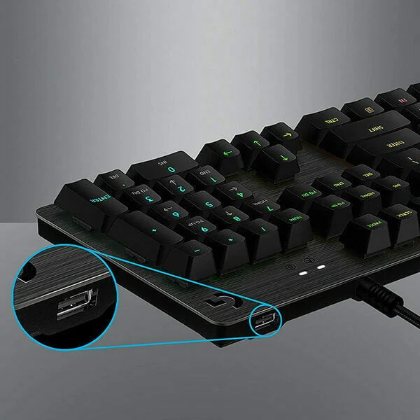 Logitech G 512 RGB Backlit Mechanical Gaming Keyboard with GX Blue Clicky Key Switches (Carbon) - Image 5