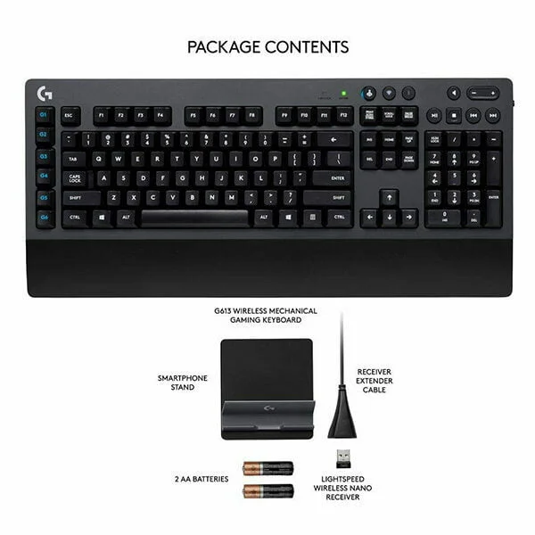 LOGITECH G613 WIRELESS MECHANICAL Gaming Keyboard - Image 5