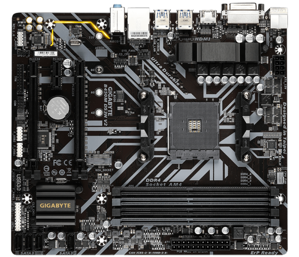 Gigabyte B450M DS3H V2 (rev. 1.1) Motherboard - Image 2