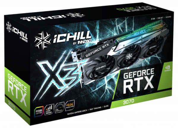 INNO3D GEFORCE RTX 3070 ICHILL X3 8GB Gaming Graphics - Image 2