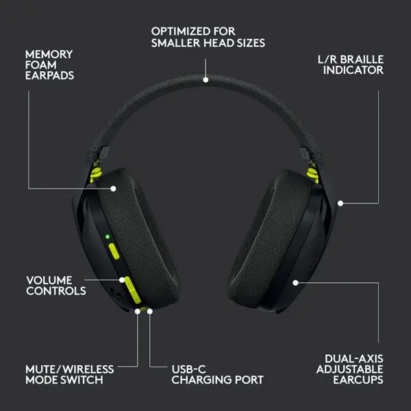 Logitech G435 LIGHTSPEED WIRELESS GAMING HEADSET - Image 4
