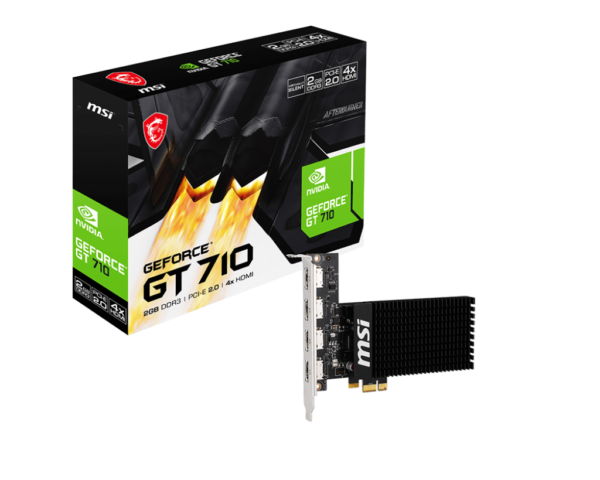 MSI GEFORCE GT-710 2GB DDR3 4x HDMI Graphic Processor