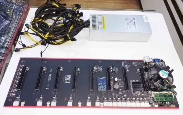 Motherboard 8 PCI-E 16X Cards Set with SMPS - Image 2