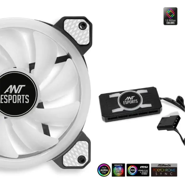 Ant Esports Superflow 120 ARGB Case Fan Kit - Image 2