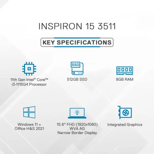 Dell Inspiron 3511 Laptop D560801WIN9B - Image 4