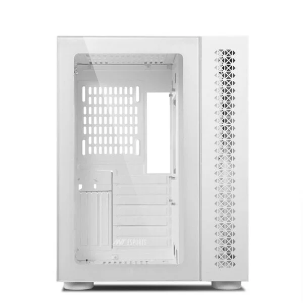 Ant Esports Crystal White ARGB Gaming Cabinet - Image 4