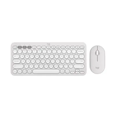 Logitech Pebble 2 Combo, Wireless Keyboard and Mouse-white