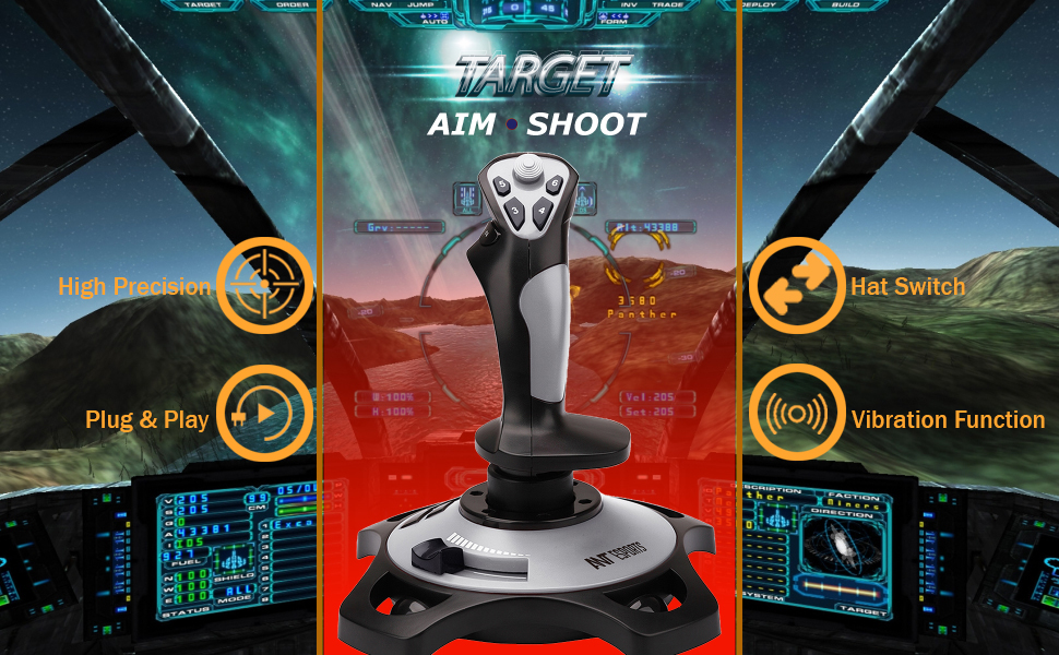 Ant Esports JS55 Flight Simulation Joystick-3