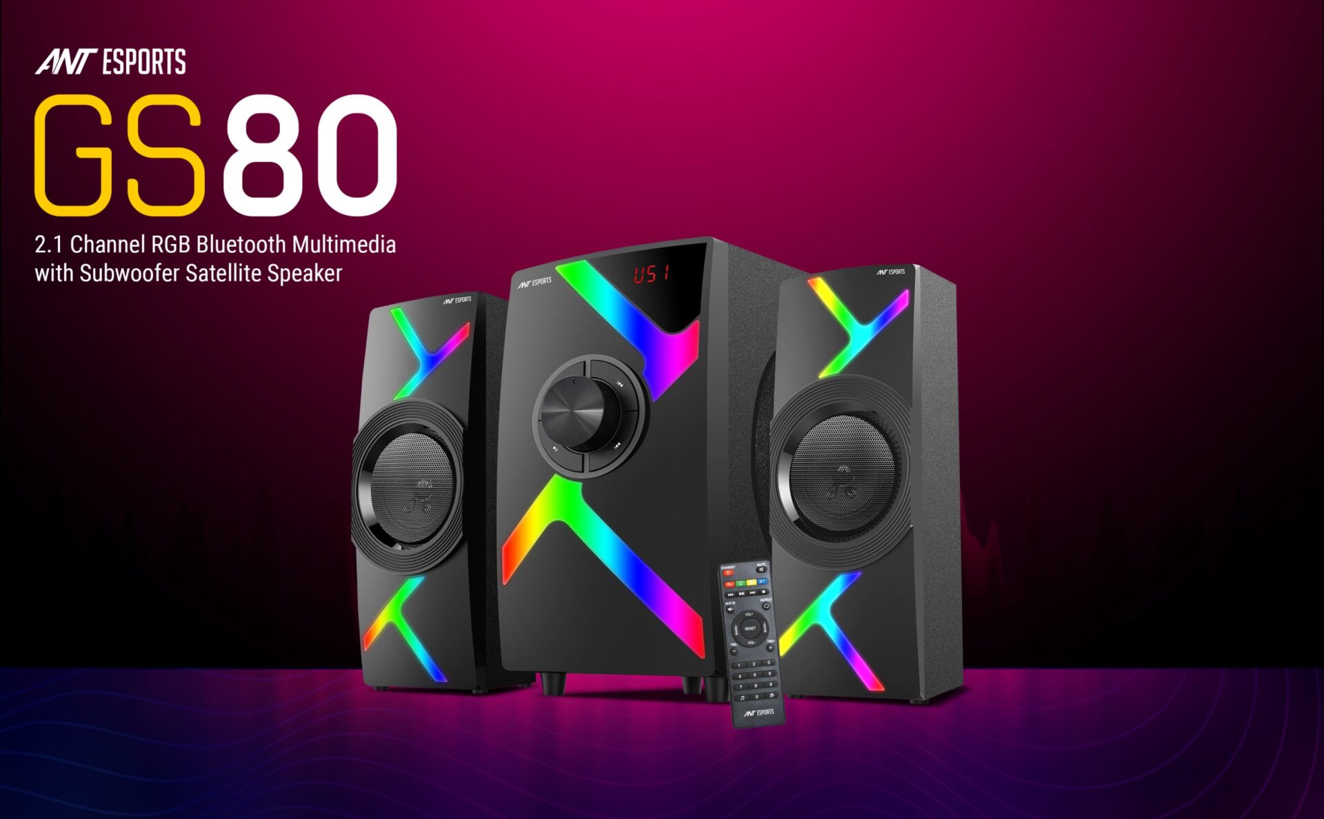 Ant Esports GS80 2.1 RGB Gaming Speakers