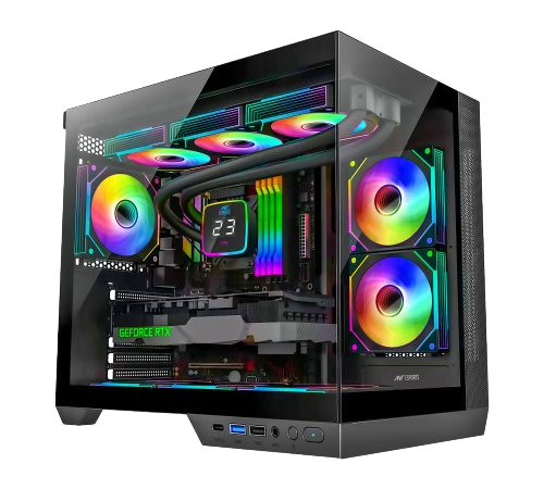 Ant Esports Crystal X4 ARGB Dual-Chamber Gaming Cabinet