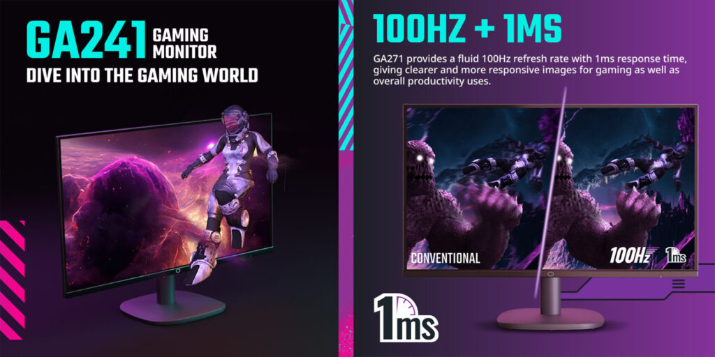cooler master ga241 100hz HDR gaming monitor