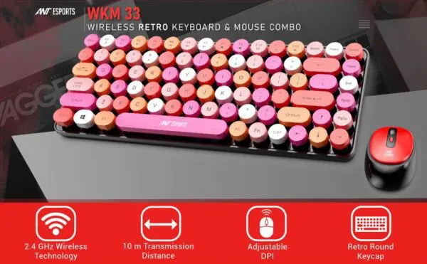 Ant Esports WKM22 Wireless Keyboard and Mouse - Image 4