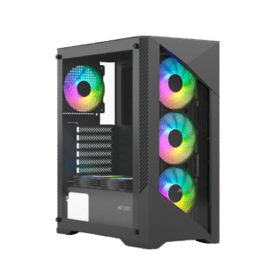 Ant Esports ICE 270G 6F Mid Tower (ATX/m-ATX/m-ITX) Black Cabinet with 6 x 120mm Static RGB Fans