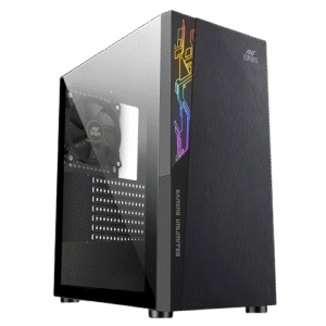 Ant Esports ICE-120AG Mid Tower ATX, M-ATX, ITX Gaming Cabinet Black 120mm Fan