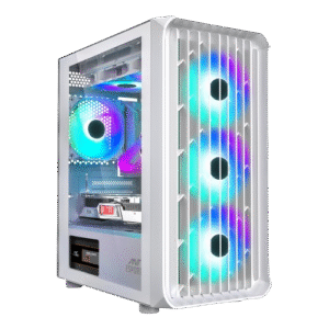 Ant Esports 205 Air Mid TowerÂ ATX, Micro-ATX, Mini-ITX White ARGB Cabinet with 4x120mm Fan