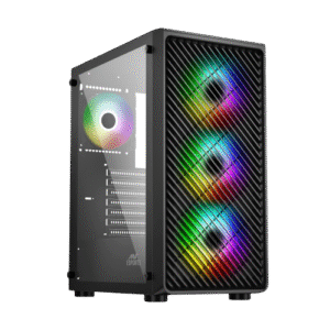 Ant Esports 211 Air Mid TowerÂ ATX, M-ATX, ITX Black Cabinet 4x120mm ARGB Fans