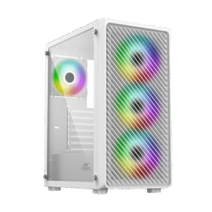 Ant Esports 211 Air Mid TowerÂ ATX, M-ATX, ITX White Cabinet 4x120mm ARGB Fans