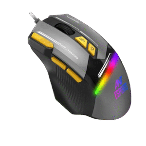 Ant Esports GM333 12800DPI RGB Wired Gaming Mouse Black/Grey/Yellow