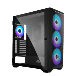 Ant Esports 711 Air Mid Tower(E-ATX/ATX/M-ATX/ITX) Gaming Cabinet Black 4x120mm Fans