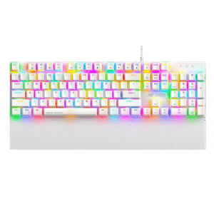 Ant Esports MK4100 RGB Mechanical Wired Gaming Keyboard White Hot-Swappable Per-Key RGB Brown Outemu Switches