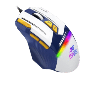 Ant Esports GM333 12800DPI RGB Wired Gaming Mouse Blue/White/Yellow