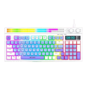 Ant Esports MK1900 RGB Wired Gaming Keyboard with Volume Knob & Alarm Clock