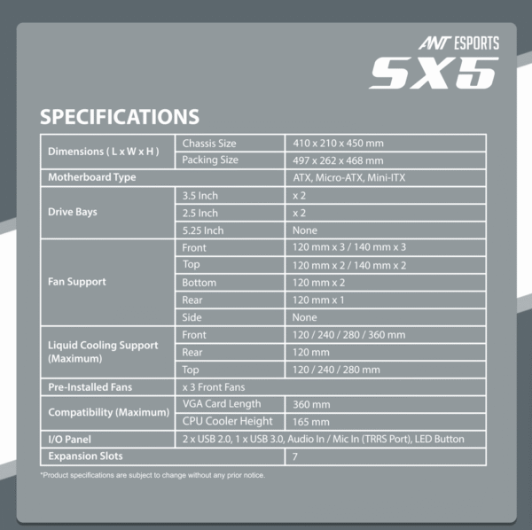 Ant Esports SX5 11 600x598