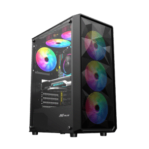 Ant Value VM41 Mid-Tower ATX/M-ATX/ITX Gaming Cabinet Black 4x120mm Fans
