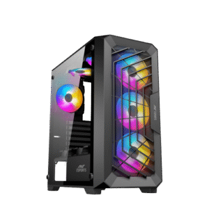 Ant Esports SX5 Mid-Tower (ATX/M-ATX/M-ITX) Gaming Cabinet Black 3x120mm Fans