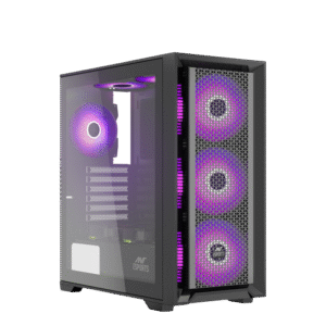 Ant Esports SX7 Mid-Tower (ATX/M-ATX/M-ITX) Cabinet Black 3x120mm Fans