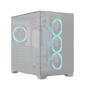 Ant Esports Crystal Mirror Mid Tower (ATX/m-ATX/m-ITX) White Cabinet With 4x120mm ARGB Fans