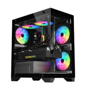 Ant Value CV200 Mid-Tower (M-ATX/M-ITX) Gaming Cabinet Black 3x120mm Fans