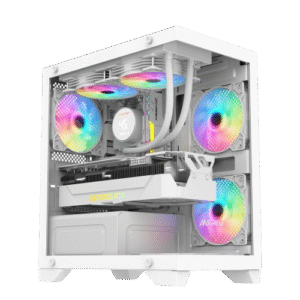 Ant Value CV200 Mid-Tower (M-ATX/M-ITX) Gaming Cabinet White 3x120mm Fans