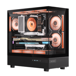 Ant Esports Crystal X6 Mid-TowerÂ ATX, Micro-ATX, Mini-ITX Black Cabinet 6x120mm