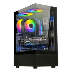 Ant Esports Crystal X2 Mid TowerÂ ATX, Micro-ATX, Mini-ITX Black Cabinet 3x120mm Fan