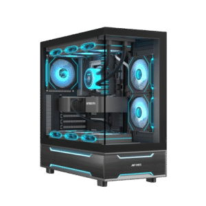 Ant Esports Crystal X6 Pro Mid Tower (ATX/M-ATX/M-ITX) Black Cabinet 6x120mm Fans