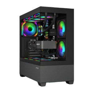 Ant Esports Crystal Z3 Mid-TowerÂ ATX, Micro-ATX, Mini-ITX Black Cabinet 3x120mm