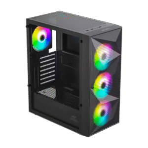 Ant Esports Elite 1200 Mid Tower ATX, Micro-ATX, Mini-ITX Black Cabinet with 4x120mm