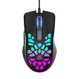 Ant Esports GM80 3600DPI Wired Optical Gaming Mouse Black