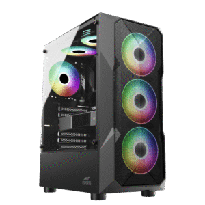 Ant Esports ICE-300 Mesh V2 Mid TowerÂ ATX, Micro-ATX, Mini-ITX Black Cabinet 4x120mm ARGB Fans