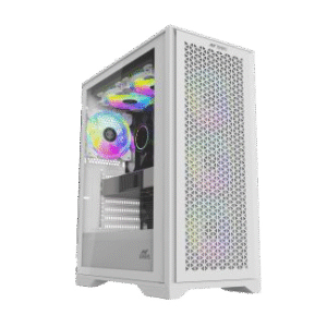 Ant Esports ICE-4000RGB Mid TowerÂ ATX, Micro-ATX, Mini-ITX White Cabinet with 3x120mm Fans