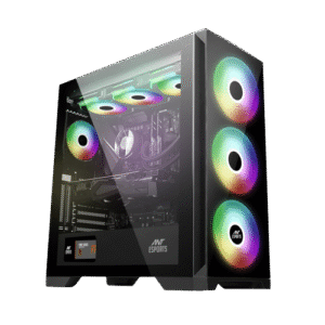 Ant Esports ICE-590TG Mid TowerÂ E-ATX, ATX, M-ATX, ITX Black Cabinet with 3x120mm ARGB Fans