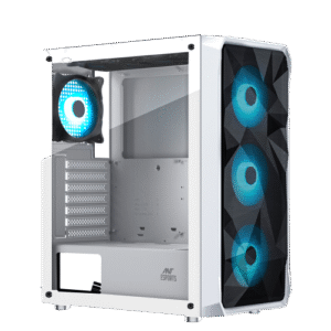 Ant Esports ICE-112 Mid Tower (ATX/M-ATX/ITX) Gaming Cabinet White 4x120mm Fans