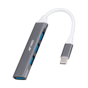 Ant Esports AEC410 4 in 1 Ports USB C Hub, 3.0 USB Port expander, USB Extender, USB C Hub Multiport Adapter, USB Multiport Charger, Laptop USB Port Expander, Multiple Port 1x3.0+3x2.0_Grey