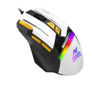 Ant Esports GM333 12800DPI RGB Wired Gaming Mouse Black/Yellow/White