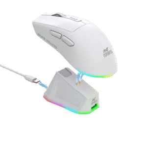 Ant Esports GM810 Pro 7200DPI RGB Wireless Gaming Mouse White